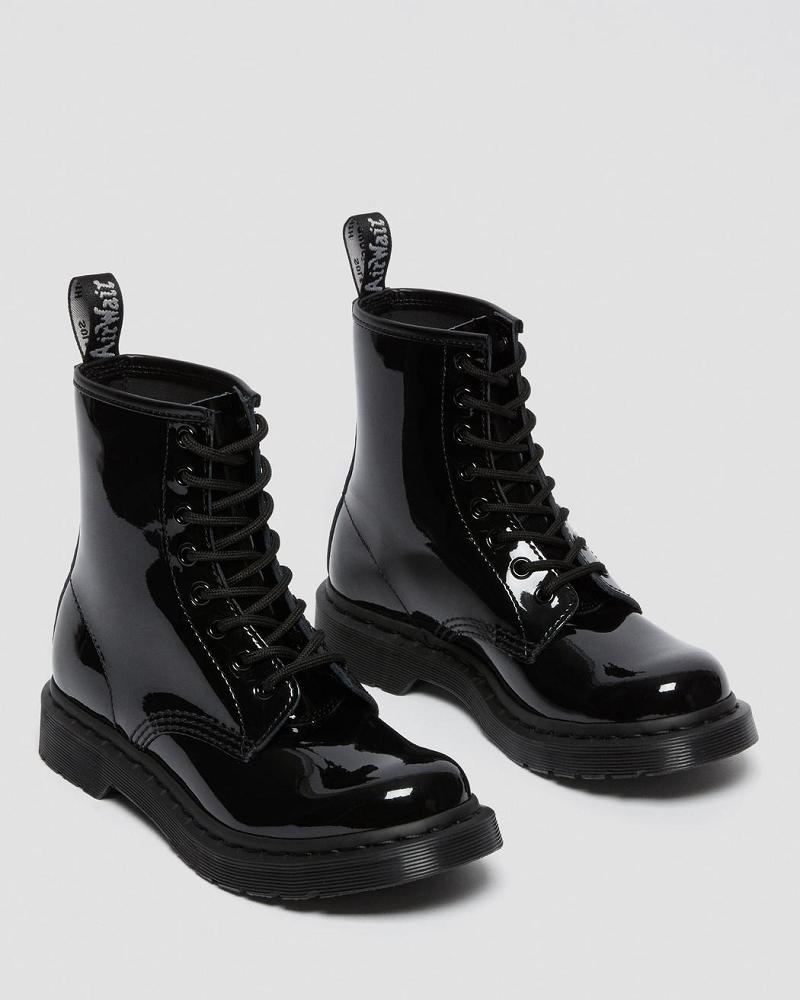 Dr Martens 1460 Mono Lak Leren Veterlaarzen Dames Zwart | NL 603ILH